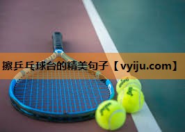 擦乒乓球台的精美句子