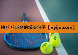 擦乒乓球台的精美句子 擦乒乓球台的精美句子
